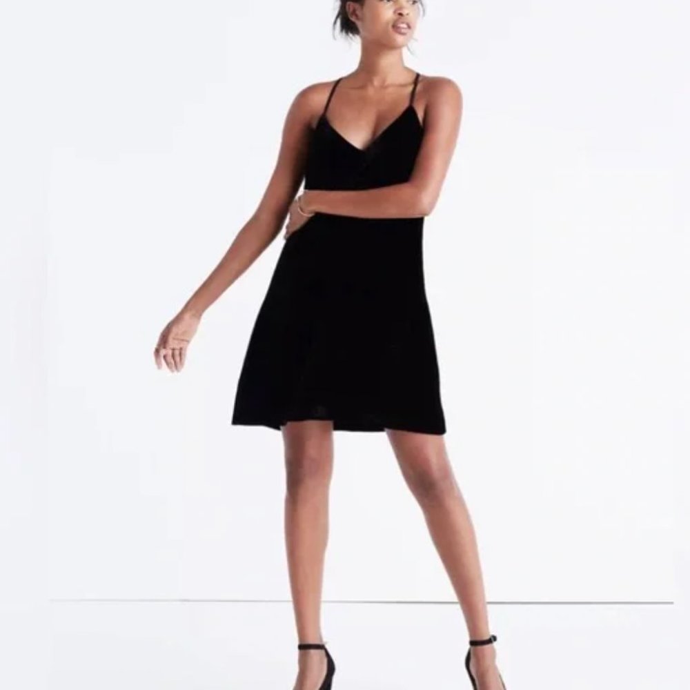 Madewell Velvet Spaghetti Strap Slip Dress